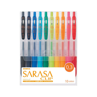 Gel penna zebra sarasa clip jjh15 0,3 mm materiale riciclato multicolore