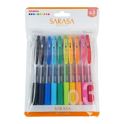 Gel pen Zebra Sarasa Clip JJH15 0,3 mm recyceltes Material Multikolor