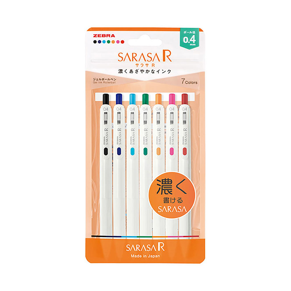 ZEBRA SARASA JJ29 0.4mm subject learning series white stick limited color gel pen 5 color set