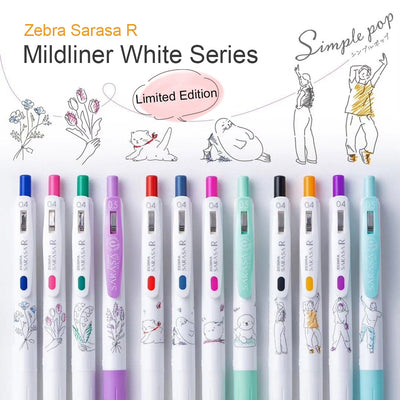 Zebra Sarasa R JJS29 0.4 mm Serie de estilo simple Gel Pen único en la Oficina de Aprendizaje de la Oficina de Aprendizaje STA-JJS29-SP