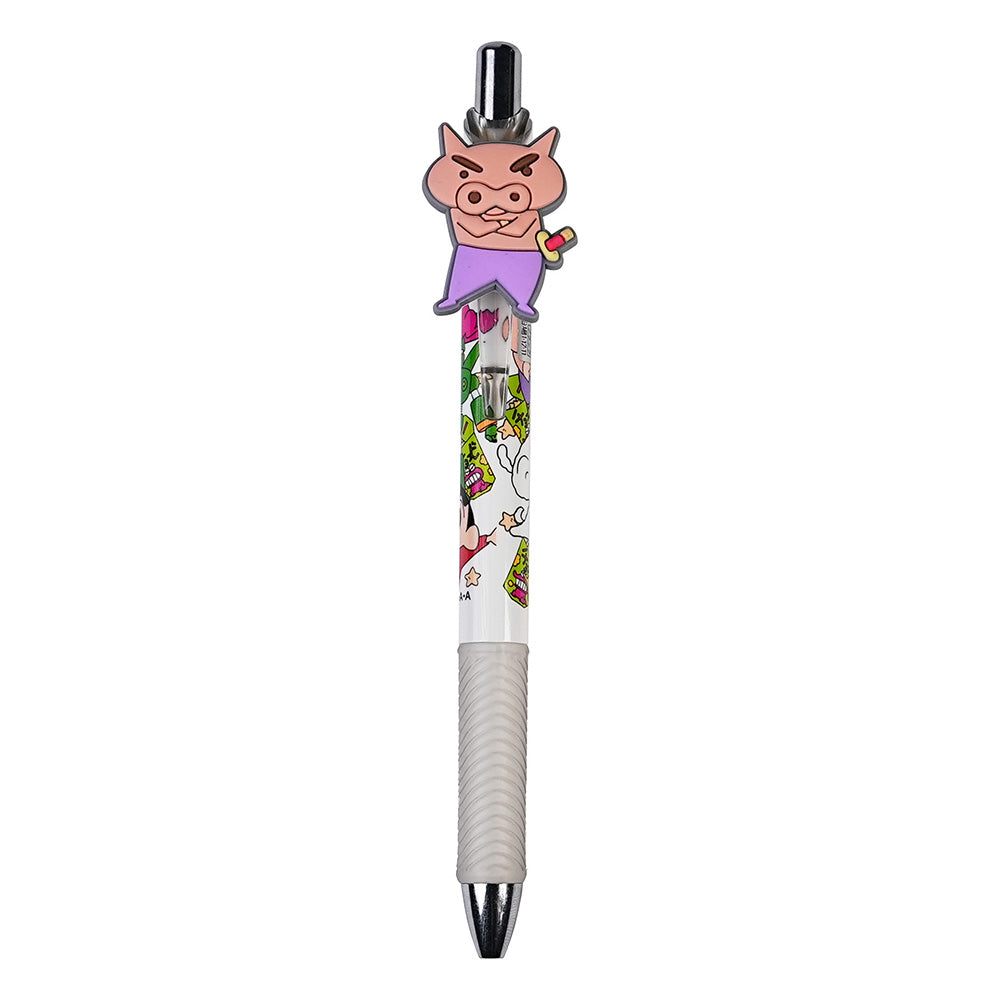 AI PLANNING 蠟筆小新系列 0.5mm 帶橡膠人物中性筆筆夾公仔 共8色 小新野原四郎卡通文具 K-6496