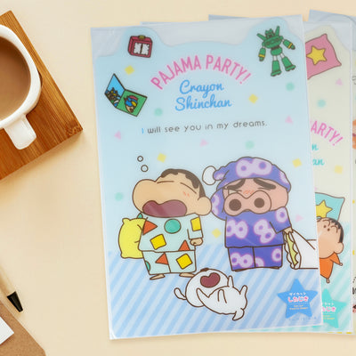 T'S FACTORY Crayon Shin-chan pad purple green yellow red school supplies children's stationery