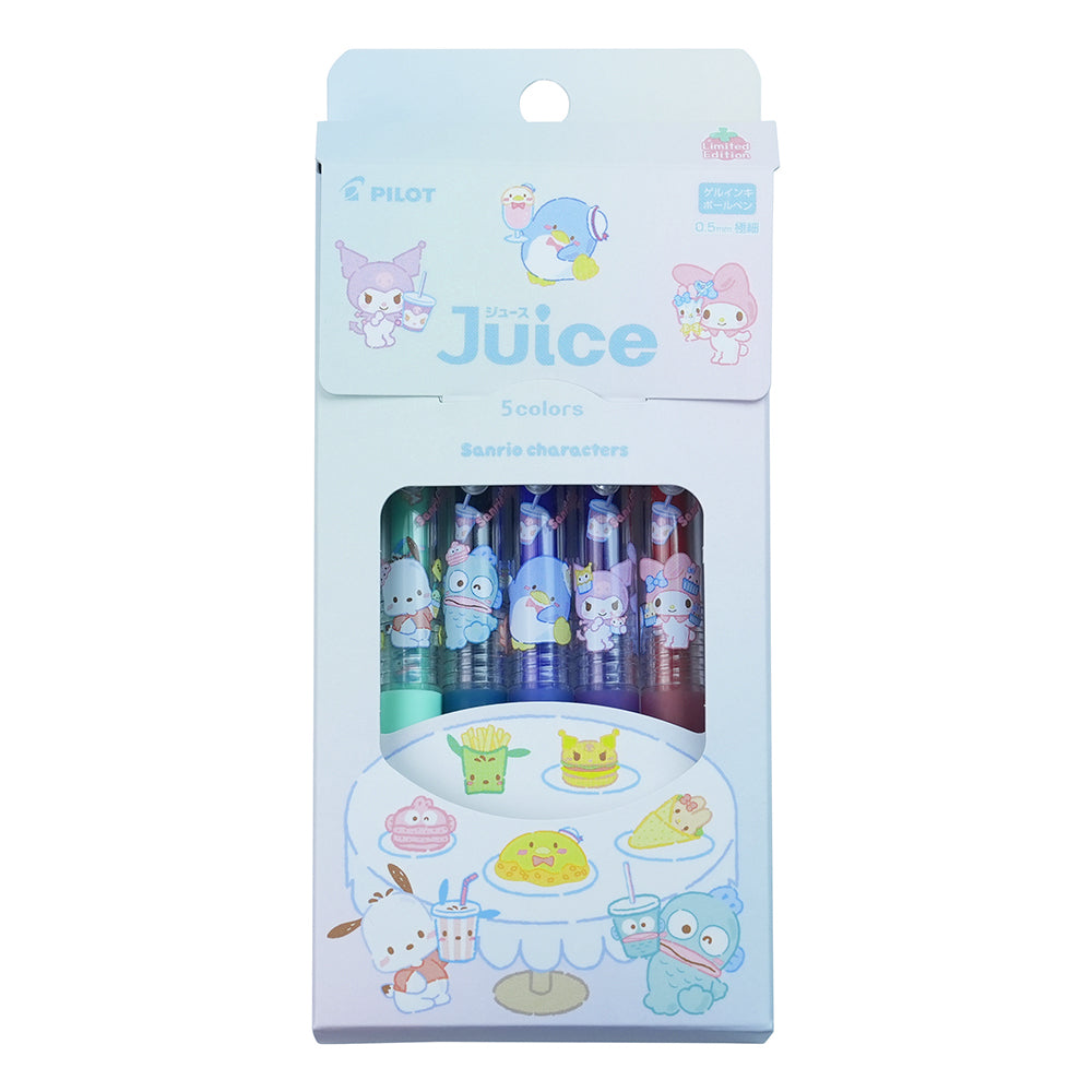 Pilot Juice Sanrio Sanrio co-branded limited edition 0.5mm gelpen Hello Kitty Cinnamoroll Kuromi Melody Pom Pom Purin five-color set