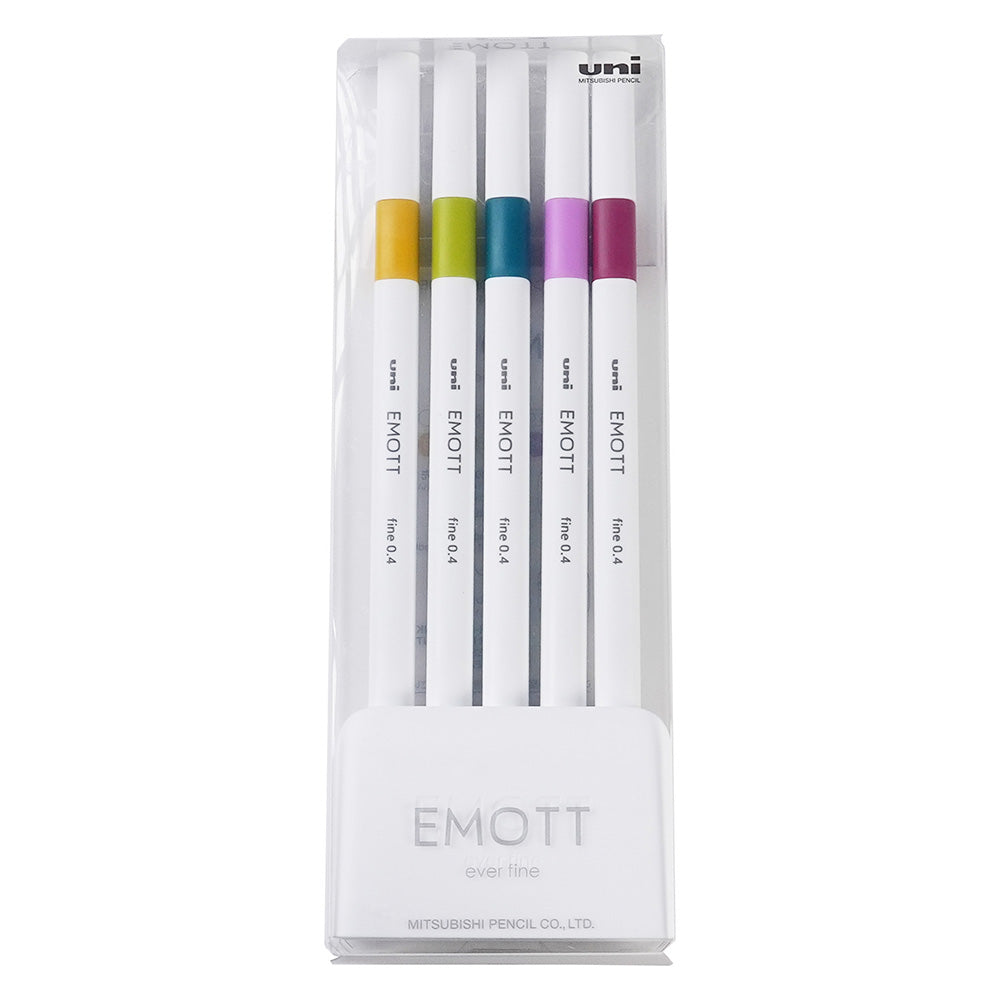 Uni PEMSY5C Signature Pen Sharpie Marker Emott 5 Color Water Based Pen