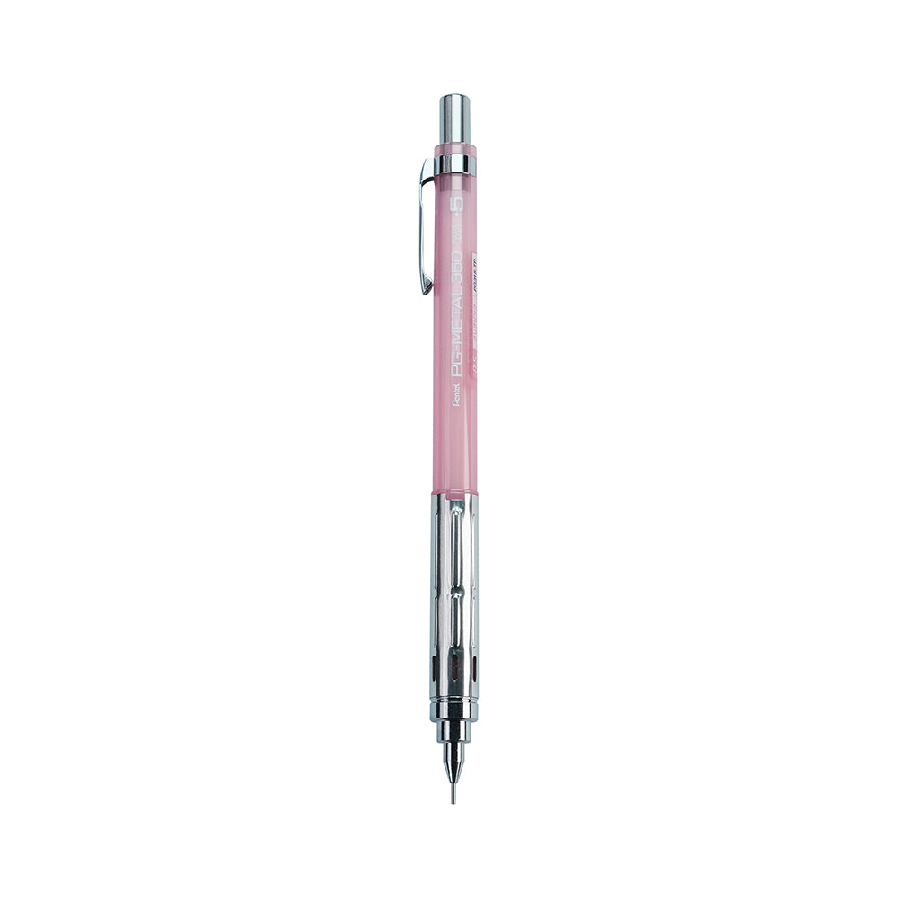 PENTEL PG-METAL350 0.5mm繪圖自動鉛筆深藍色透明紅色透明粉紅學生文具商務文具