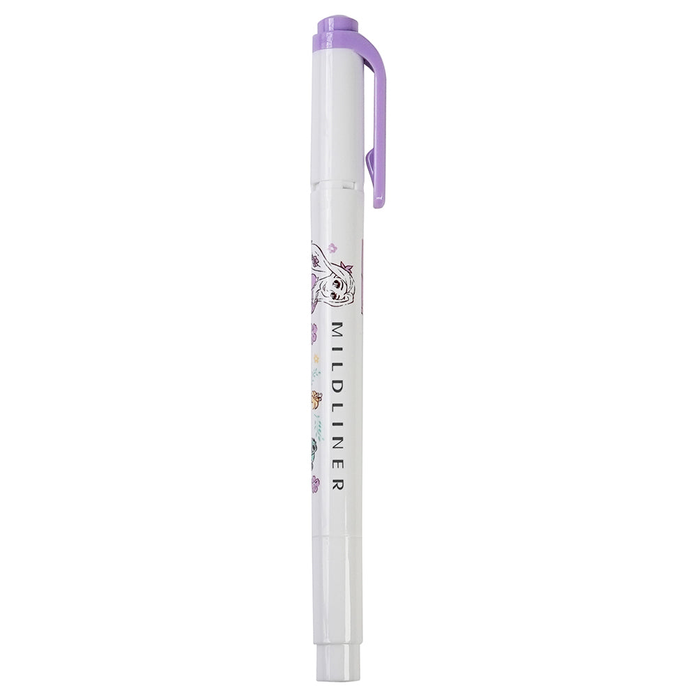 Zebra MILDINER 3rd Edition Disney Limited Double-ended Highlighter Marker Water-based Highlighter Pastel Color Princess Series Mickey and Minnie Winnie the Pooh Donald Duck