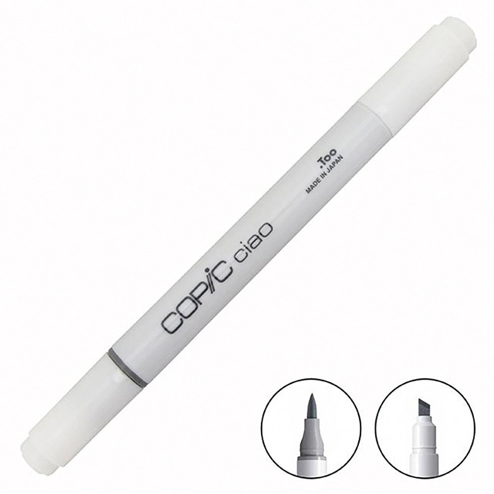 COPIC CIAO double-ended marker pen, alcohol marker pen, rich colors, less ink usage, fine tip, medium oblique square tip, soft and slim