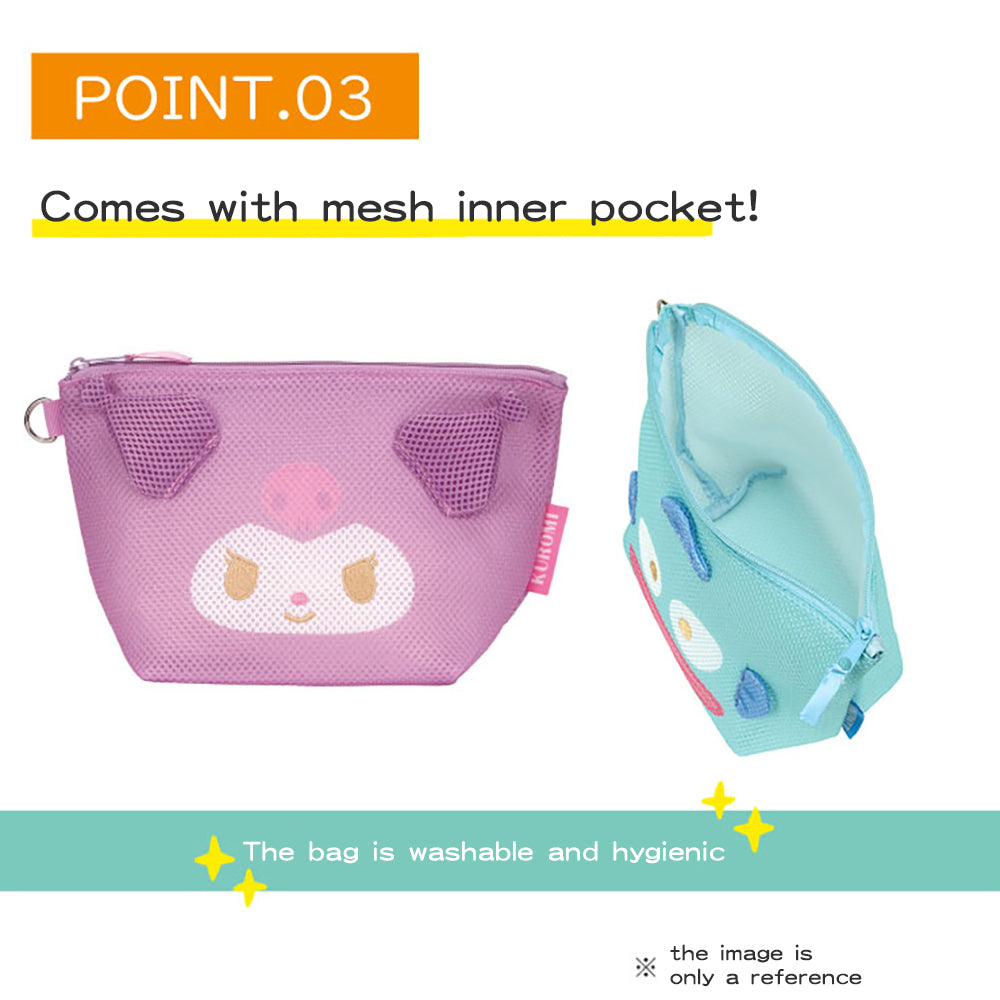 Sanrio Popular Characters Sauna Bag Mesh Inner Bag Suit Bag Washable Lifestyle Hot Spring Beach Bath Products Storage Bag Toilet Bag