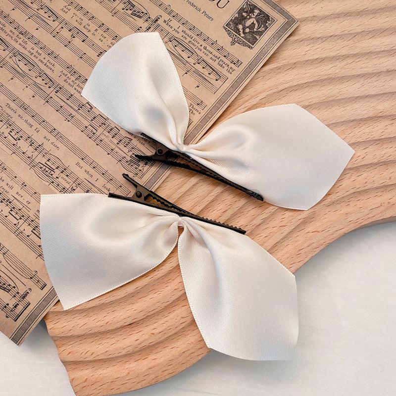 Celebrities with the same style, half-piece girl bow hair clip, side bow pair clips, ever-changing braided hair ribbon, styling design, beauty salon,