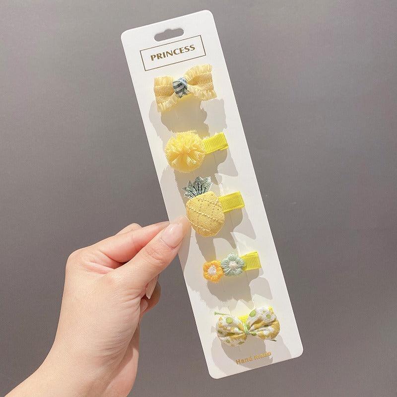 Cute cloth bag headdress fine hair broken hair clip suitable for infants and young children cute shape cute hair accessories styling design a variety of hair clips - CHL-STORE 
