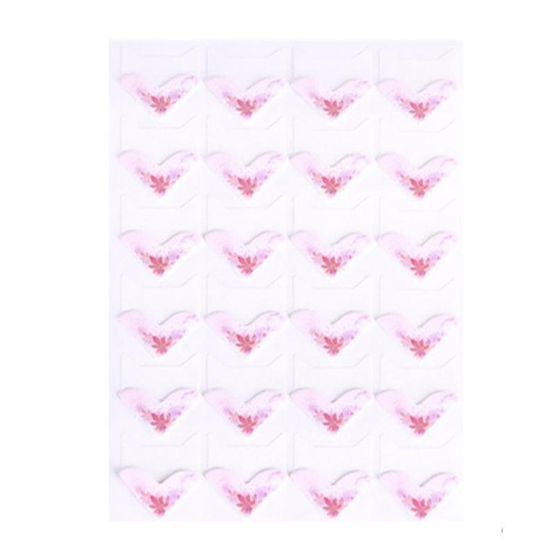 DIY photo album accessories corner stickers 24 pastoral heart-shaped flower photo corner stickers heart-shaped decorations in various colors NP-H7TRIA-003 - CHL-STORE 