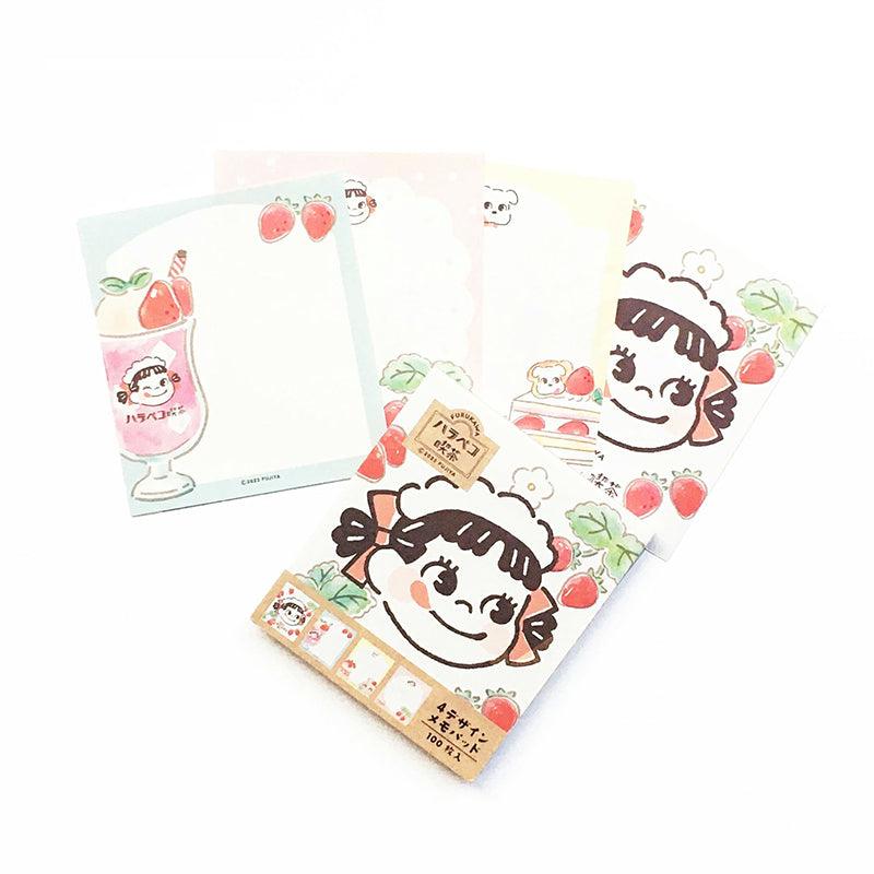 Furukawa Paperwork Fujiya PEKO 2023 New Styling Sticky Note Set Coffee Shop Afternoon Tea Strawberry Cake Styling - CHL-STORE 