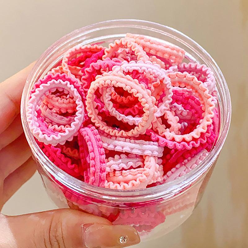 Good elasticity, no hair damage, young children, soft hair, suitable for hair rings, braiding, styling, colorful macarons, threaded lace, towel rings - CHL-STORE 