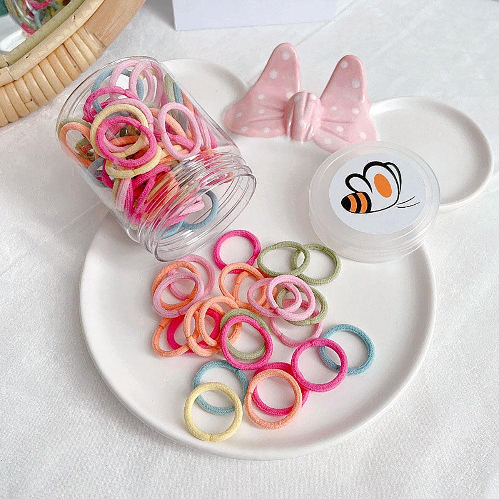 Good elasticity, no hair damage, young children, soft hair, suitable for hair rings, braiding, styling, colorful macarons, threaded lace, towel rings - CHL-STORE 
