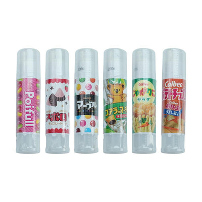 Japan Funbox Candy and Snacks Co-branded Series Lipstick Glue/17cm Ruler Poiful Bear Biscuits Calbee Strawberry Chocolate Bean Hi-Chew Gummy - CHL-STORE 