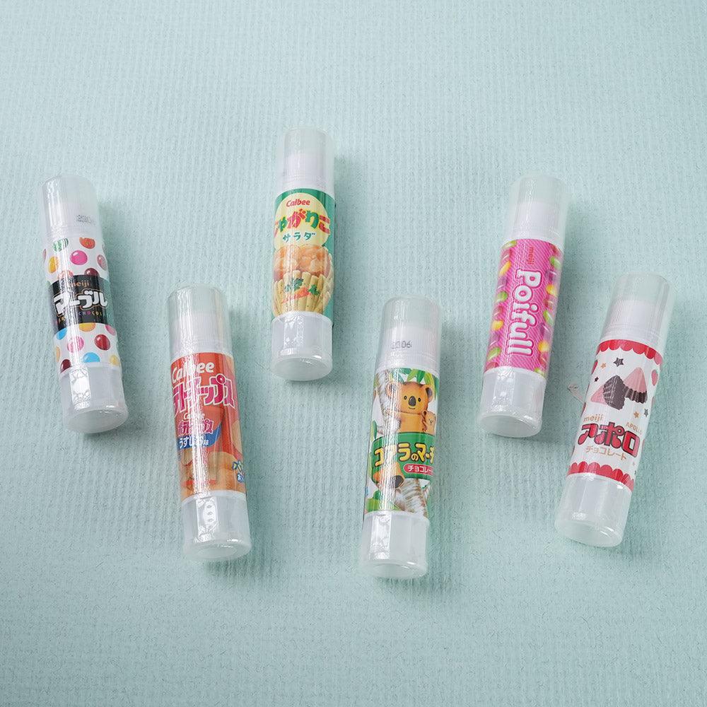 Japan Funbox Candy and Snacks Co-branded Series Lipstick Glue/17cm Ruler Poiful Bear Biscuits Calbee Strawberry Chocolate Bean Hi-Chew Gummy - CHL-STORE 