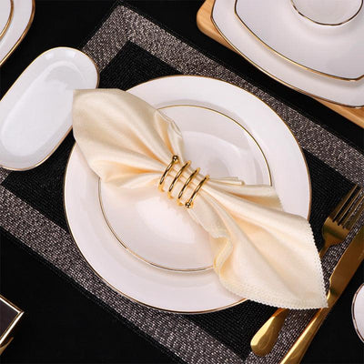 Metal Napkin Ring Western Restaurant Table Towel Napkin Buckle Hotel Wedding Spring Napkin Ring 3 Colors Imitation Gold Rose Gold Silver Table Small Items Restaurant Decoration - CHL-STORE 