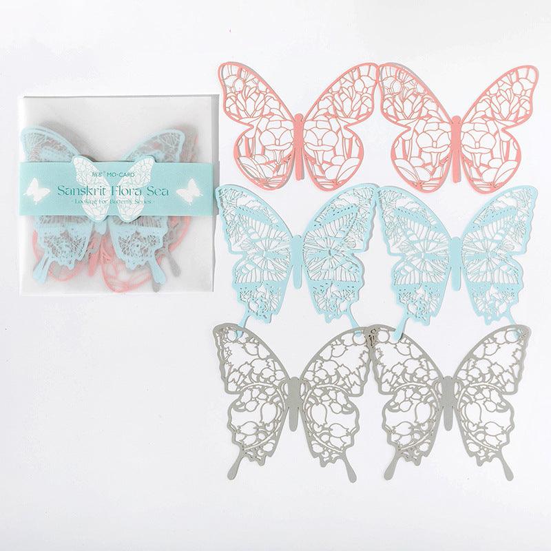 Momo Looking for Butterfly Series Inspiration Embossing Series Hollow Embossed Butterfly Lace Material Paper Pocket Decoration Material Art DIY Handmade Material - CHL-STORE 