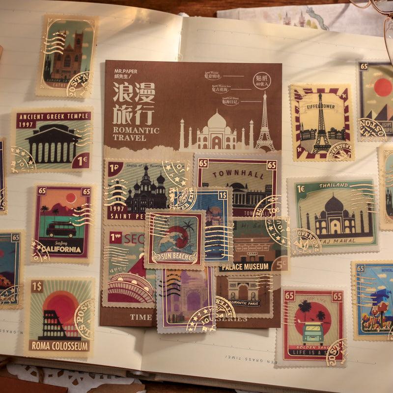Mr. Paper and Paper Stamping Sticker Pack Time Post Office Series Light Retro Creative Pocket Small Life Items Cultural and Creative Items - CHL-STORE 