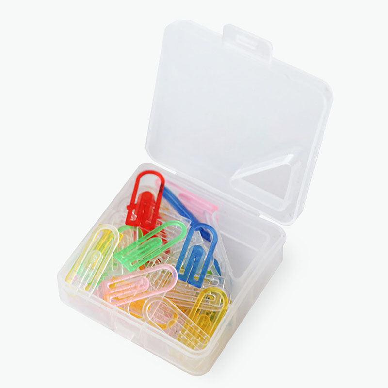 Office school supplies color ABS boxed anti-rust paper clips - random color office supplies learning small things data binding - CHL-STORE 