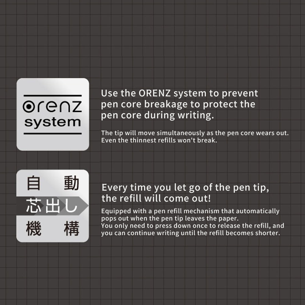 Pentel orenznero 0.3mm fine mechanical pencil black PP3003-A anti-break super stable