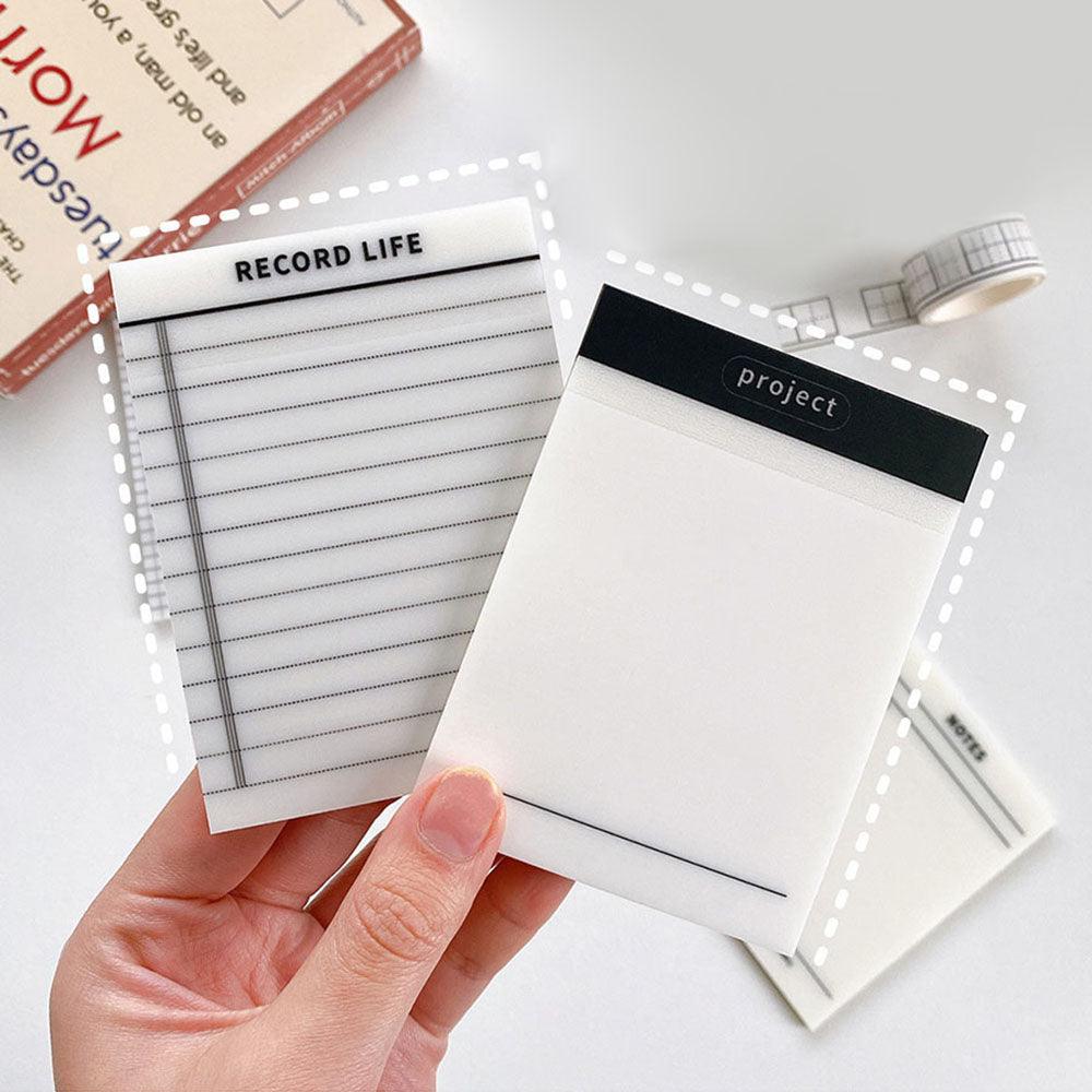 Black Sticky Notes Message Memo Pad, Creative Notepad, Stationery