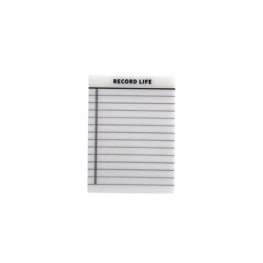 PET multi-functional black and white simple project series translucent sticky notes can be pasted repeatedly waterproof sticky notes office school supplies record messages - CHL-STORE 
