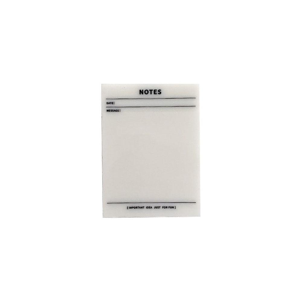 PET multi-functional black and white simple project series translucent sticky notes can be pasted repeatedly waterproof sticky notes office school supplies record messages - CHL-STORE 