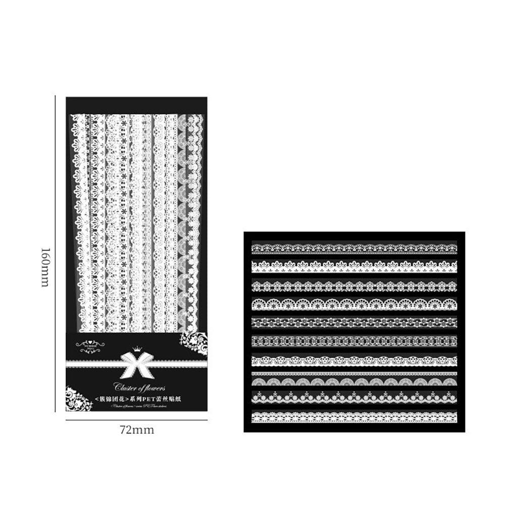 PET Retro Lace Stickers: Waterproof, Creative, Decorative DIY