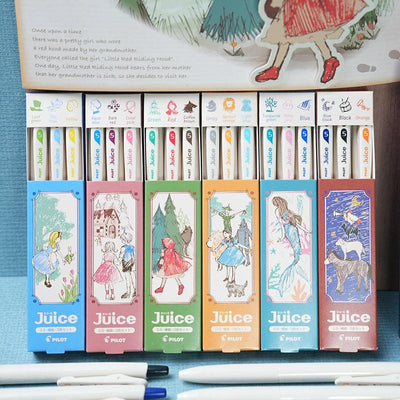 PILOT Juice 10th Anniversary Limited Third Edition Limited Fairy Tale Series 0.5mm Juice Pen Tri-Color Set The Little Mermaid Little Red Riding Hood Wizard of Oz Candy House Alice Bremen - CHL-STORE 