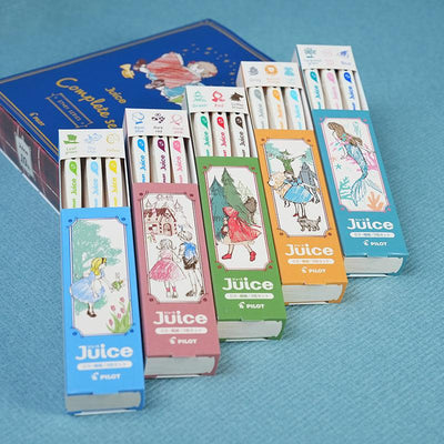 PILOT Juice 10th Anniversary Limited Third Edition Limited Fairy Tale Series 0.5mm Juice Pen Tri-Color Set The Little Mermaid Little Red Riding Hood Wizard of Oz Candy House Alice Bremen - CHL-STORE 