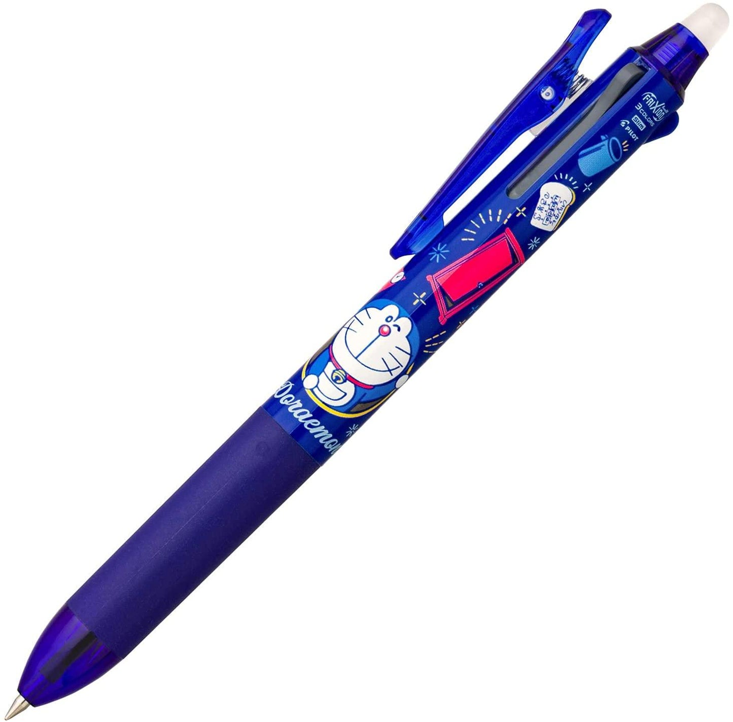 Pilot NO.91421400 FRIXION Doraemon Magic Eraser Pen 0.38mm 0.5mm 3-color Erasable Pen Multi-color Pen Blue Pink