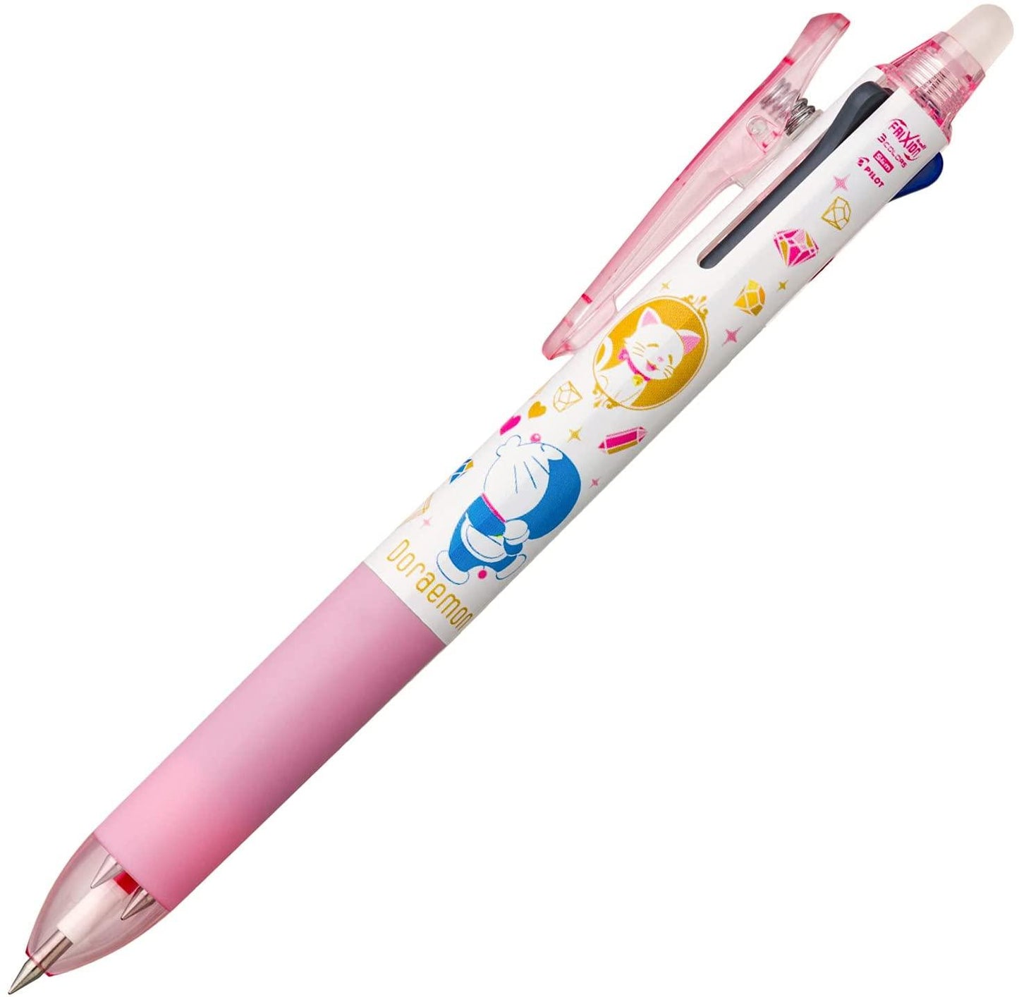 Pilot NO.91421400 FRIXION Doraemon Magic Eraser Pen 0.38mm 0.5mm 3-color Erasable Pen Multi-color Pen Blue Pink