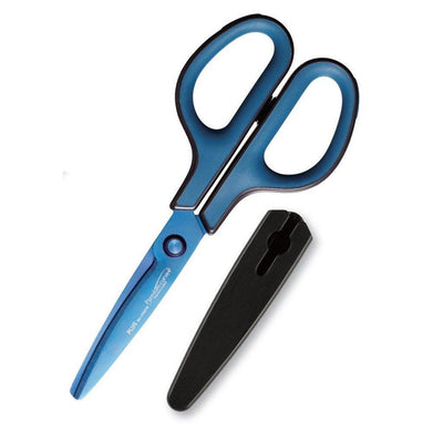 PLUS 30 degree arc SC-175STN SC-175SF titanium metal non-stick scissors scissors blue  34-770