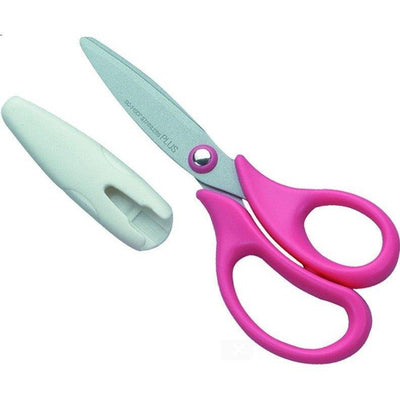 PLUS 34-305 SC-145CF Children's Scissors Safety Scissors Non-stick Scissors for Right Hand Pink Color