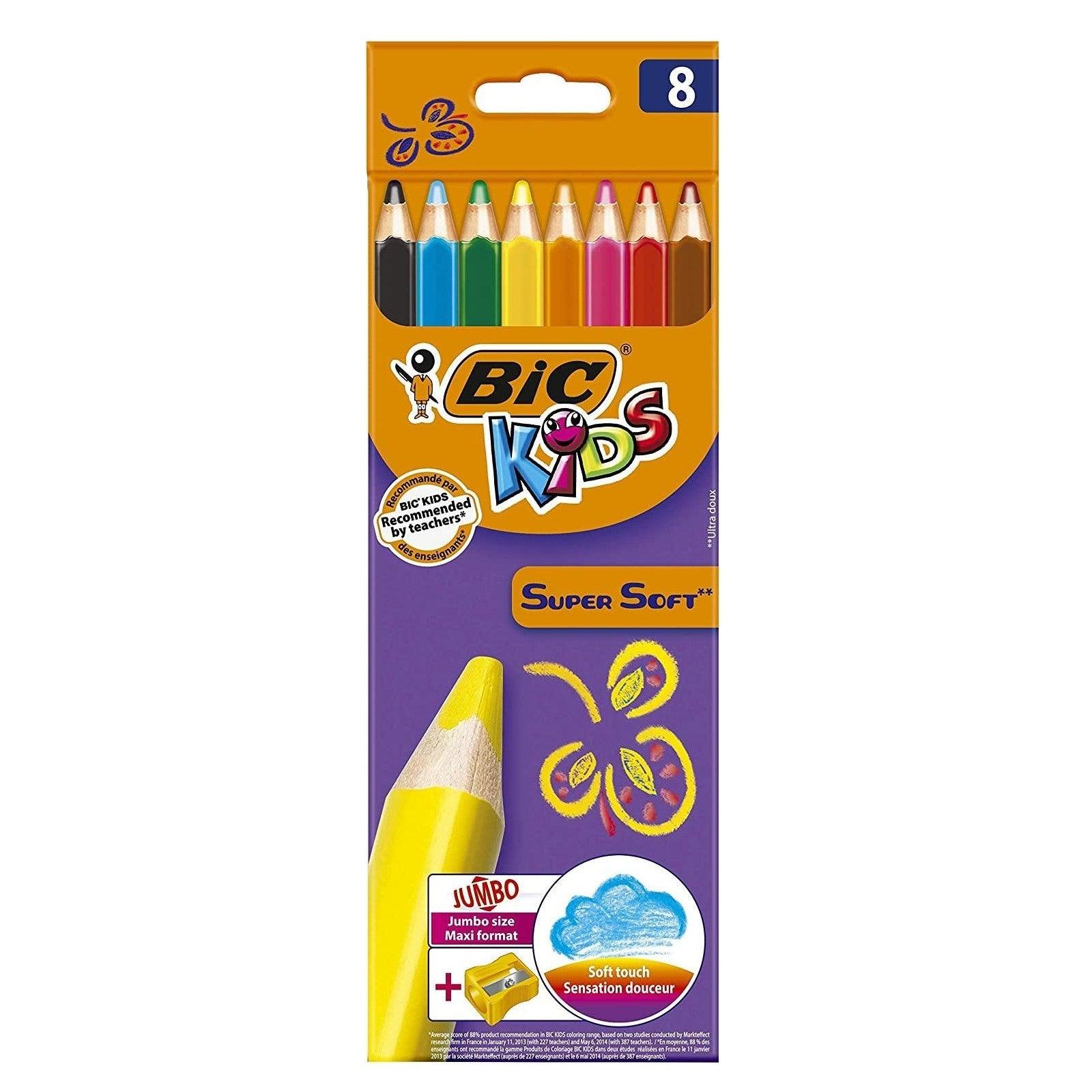 (Pre-Order) BIC Big kids Super soft colored pencils BKSSFT8E - CHL-STORE 