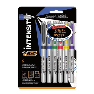 (Pre-Order) BIC Intensity Ultra Fine marker 0.8mm Oil-based pen ITS-PMULFNPK6 - CHL-STORE 