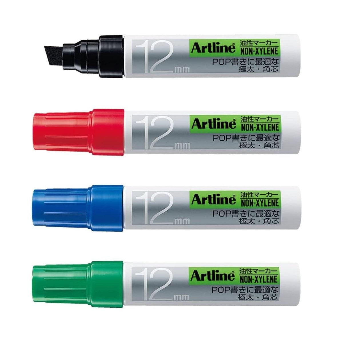 (Pre-Order) SHACHIHATA Artline 7.5mm 12mm Permanent Marker Angle 12 K-120 KR-20 - CHL-STORE 