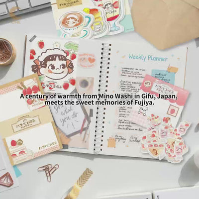 Furukawa Paperwork Fujiya 2023 Wa-Life Strawberry Cream Soda Soda Fenizontal Set