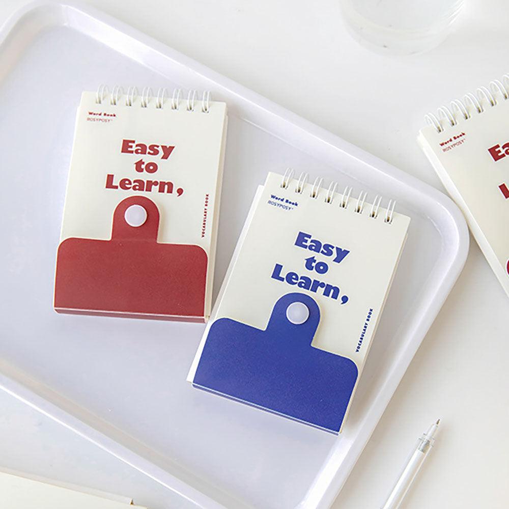 RosyPosy stand-up word notebook oh series easy series Klein blue burgundy red word book essential for memorizing words - CHL-STORE 
