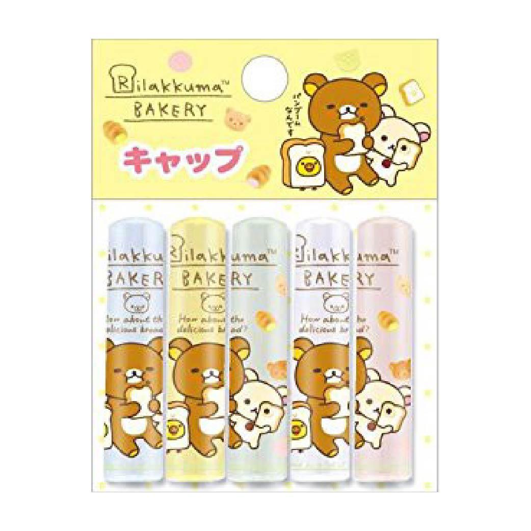 SAN-X RILAKKUMA FT33701 قلم القلم القلم القلم الخبز المحمص الخبز الوردي الأصفر 5 في المجموعات