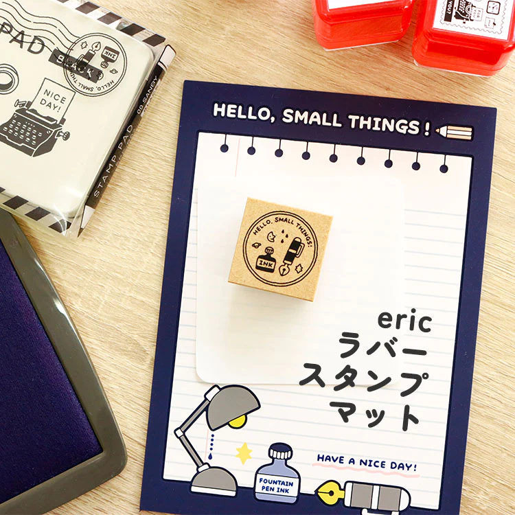 SANBY x ERIC A6 Rubber Stamp Pad Hello Small Thing ERIC-RUB01