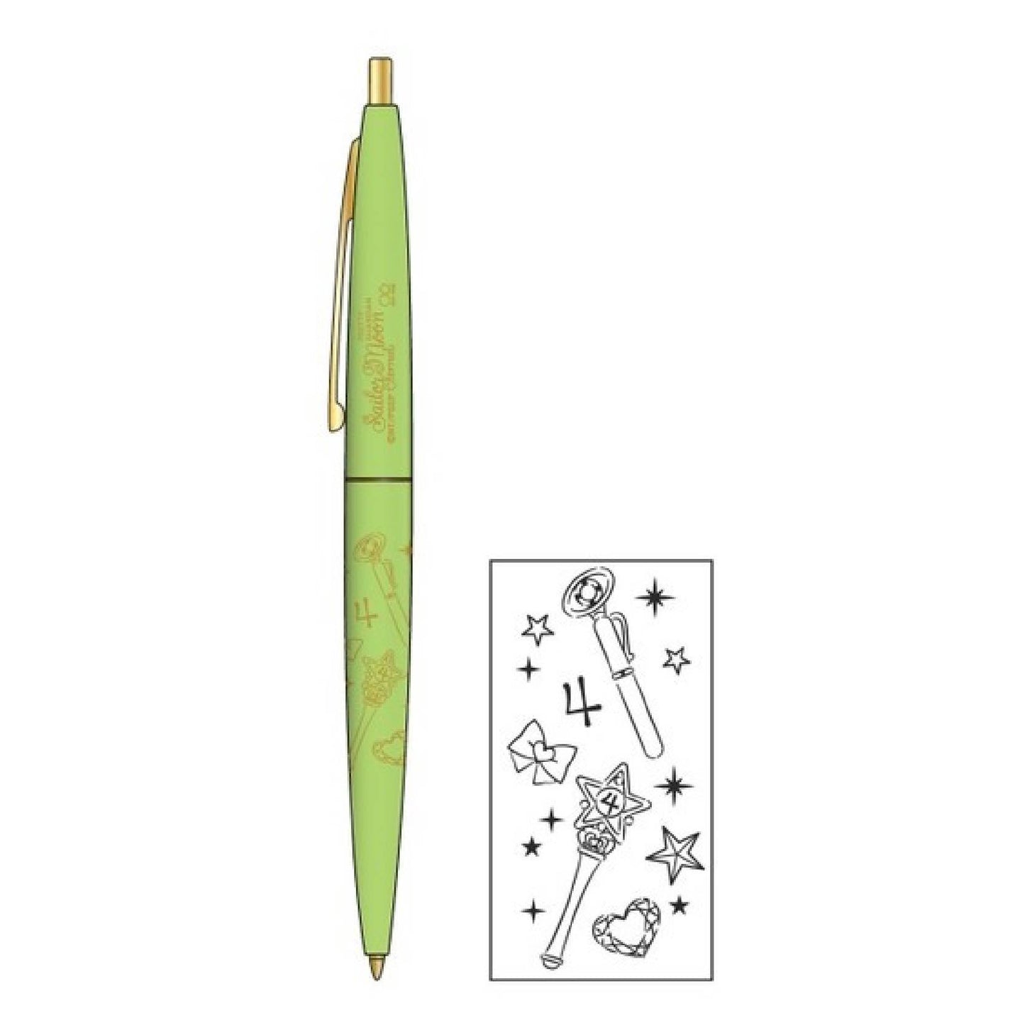 Sun-star x BIC S46507 CLIC GOLD Sailor Moon 0.5mm Black Ink Oily Pen Modeling Oily Pen