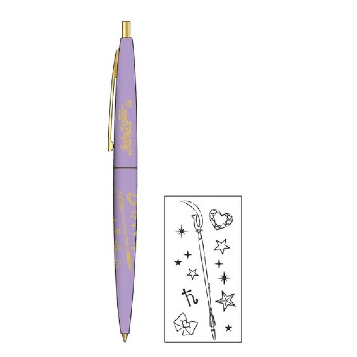 Sun-star x BIC S46507 CLIC GOLD Sailor Moon 0.5mm Black Ink Oily Pen Modeling Oily Pen