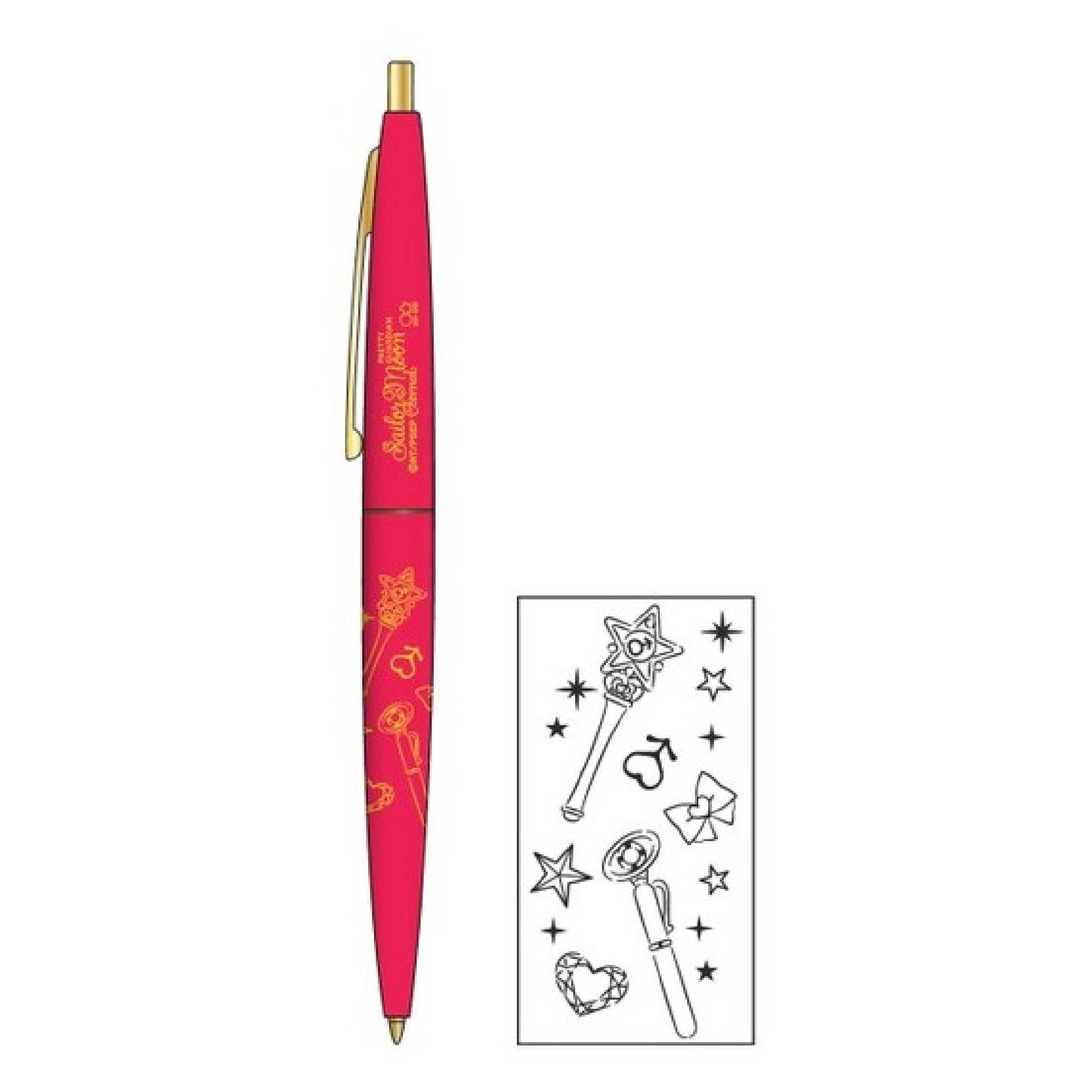 Sun-star x BIC S46507 CLIC GOLD Sailor Moon 0.5mm Black Ink Oily Pen Modeling Oily Pen