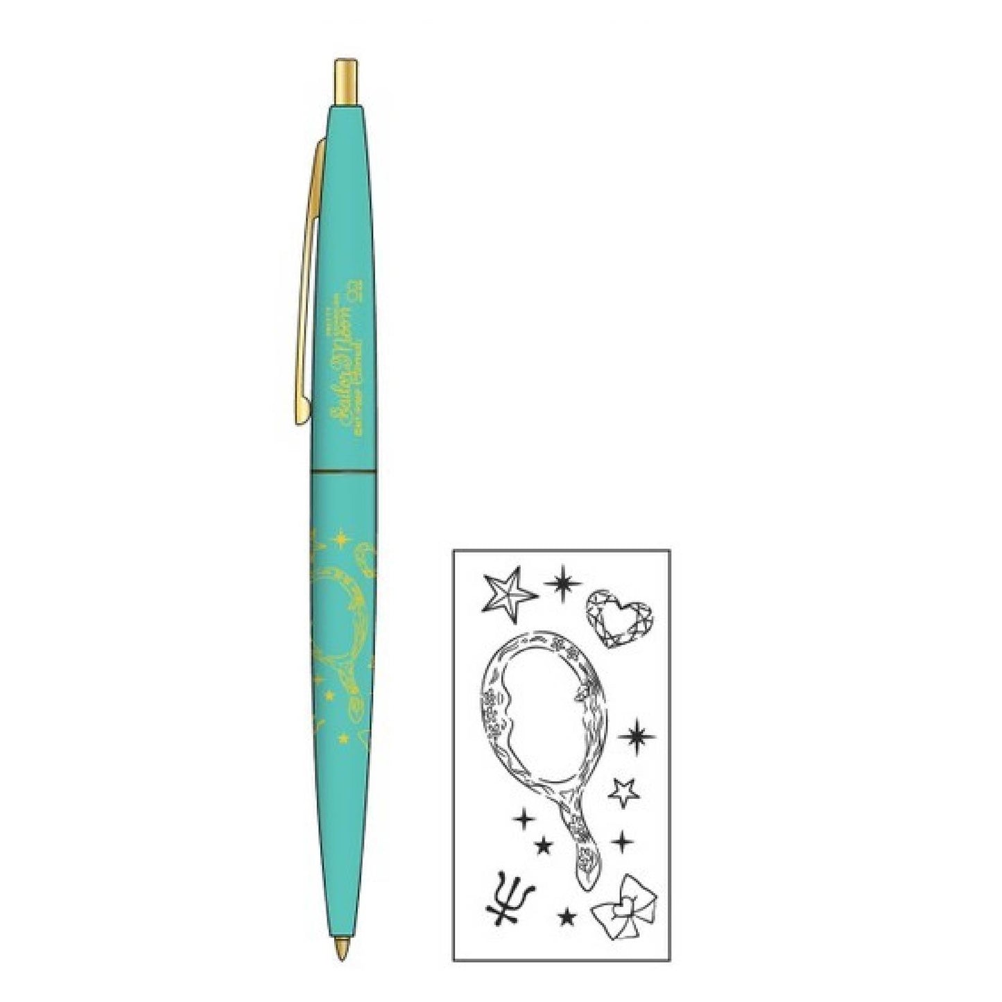 Sun-star x BIC S46507 CLIC GOLD Sailor Moon 0.5mm Black Ink Oily Pen Modeling Oily Pen