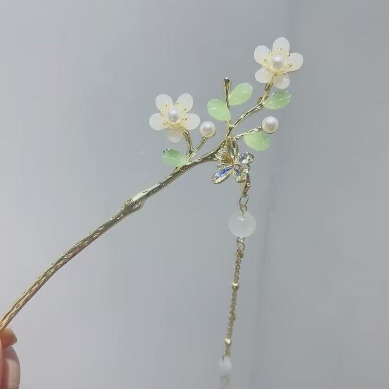 Super fairy ancient style high-end hairpin pendant step shaking hairpin Chinese style flower hair accessories design hairpin ancient style - CHL-STORE 
