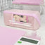 Korean ins large-capacity prism pencil case with simple separation, orderly, convenient and easy to carry, soft and girly blue pink prism pencil case