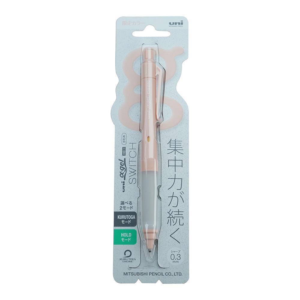 UNI α-gel SWITCH 0.3 /0.5mm dim soft limited color automatic pencil HB refill pink blue pink orange pink gray pink purple Japanese stationery office study - CHL-STORE 