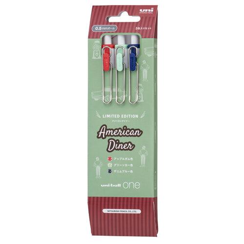 Uni-Ball One UMNS38 ألوان تقليدية حول العالم تصميم الحلوى الرجعية 0.38 مجموعة ملونة محدودة